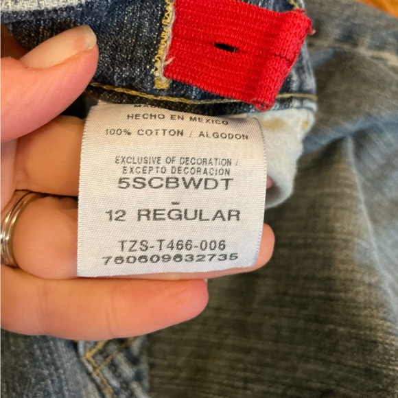 WRANGLER Boys Blue Gray Straight Leg Waist Tighteners Size 12 Regular - Picture 6 of 11